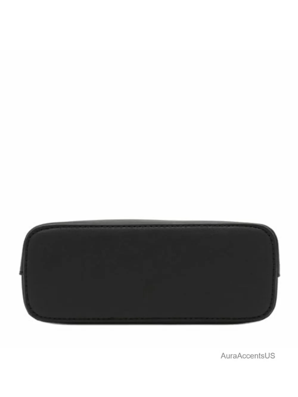 Faux Leather Saffiano Dome Crossbody with Chain Strap